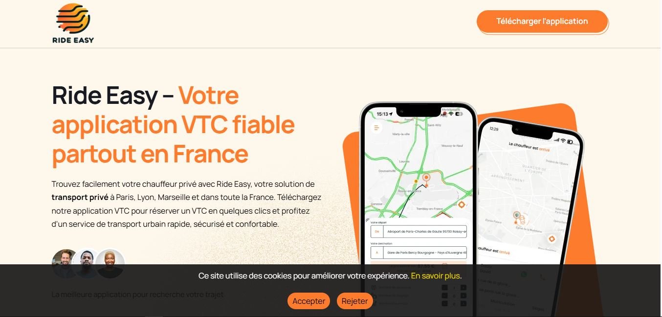 Driver — application de réservation de chauffeurs développée par Anide DEV